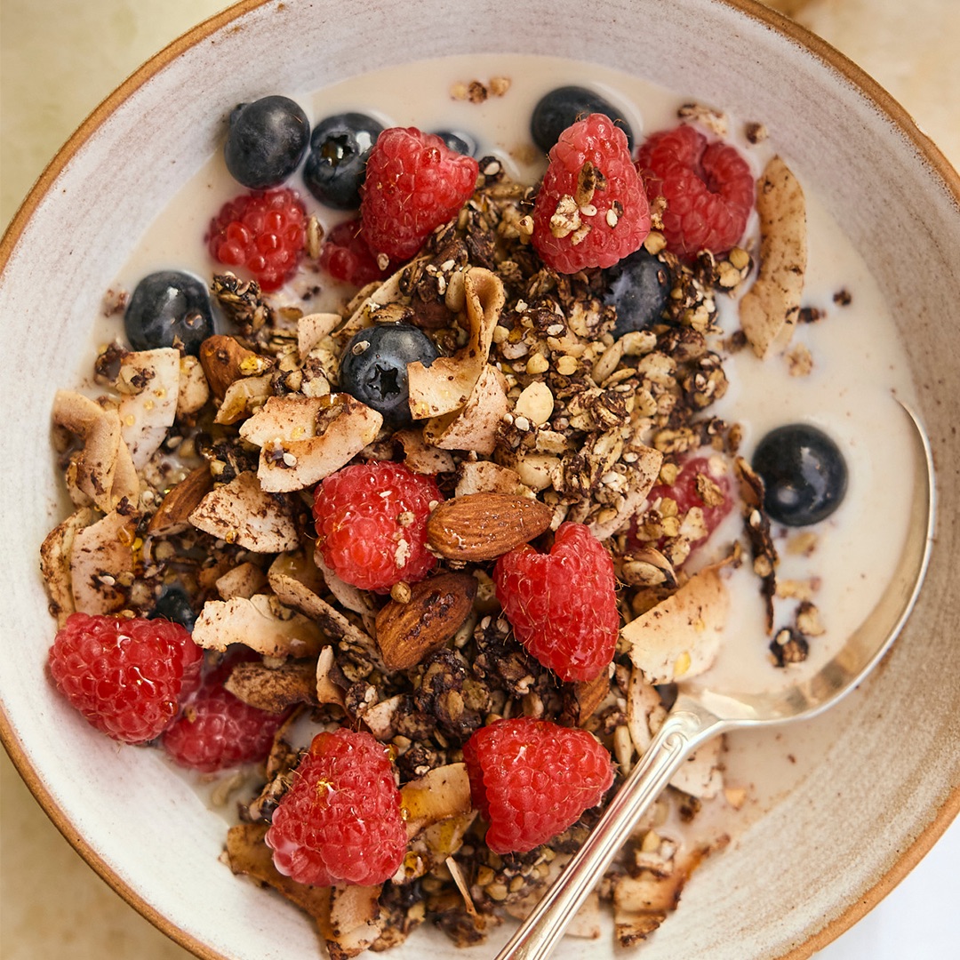 Kakao- und Kokosgranola