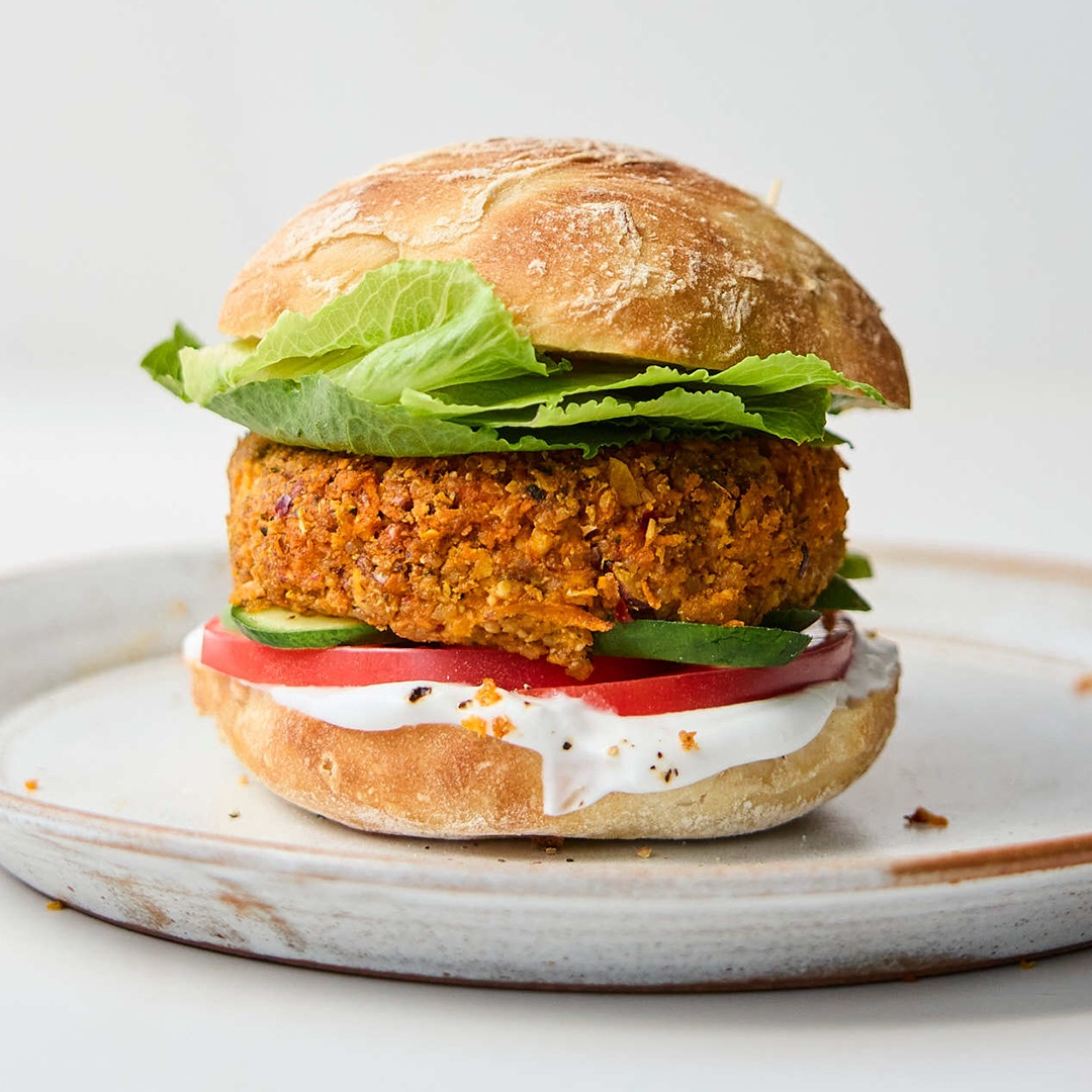 Karotten- und Kichererbsenburger