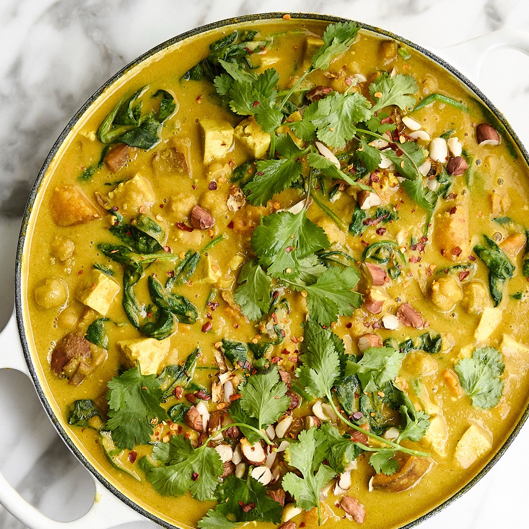 Cremiges Süßkartoffel-Satay-Curry